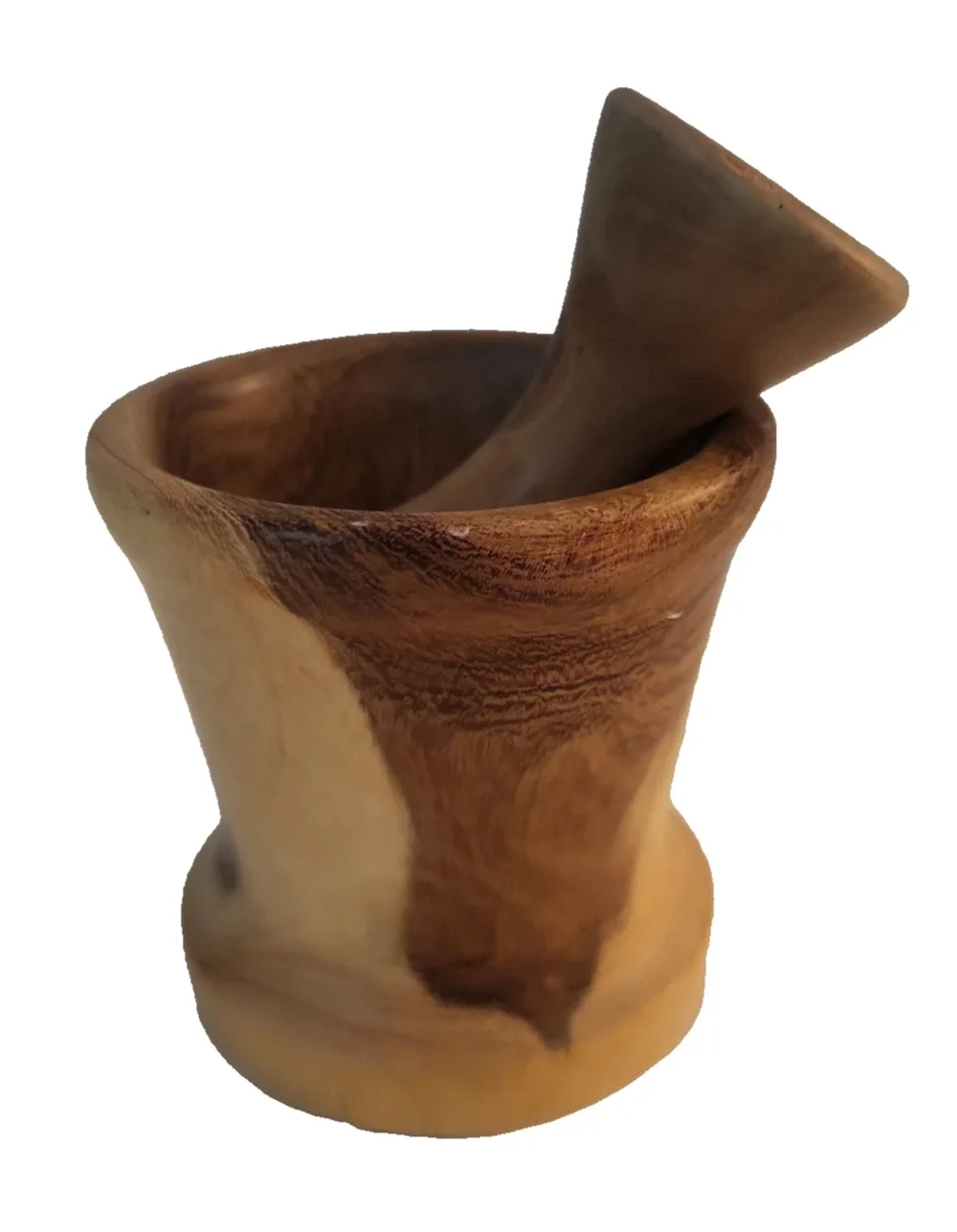 Wooden Mortar and Pestle Heavy Dense Olive Wood 3.5